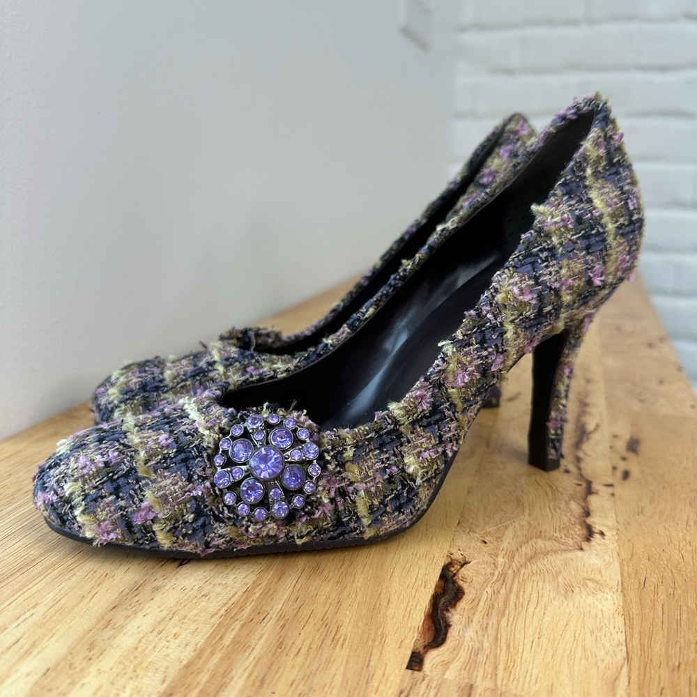 Women’s Amanda Smith Boucle Tweed Heels. Size 8M.